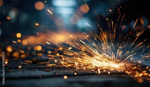 Abstract metalworking sparks