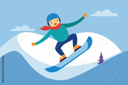 skiing in the mountains