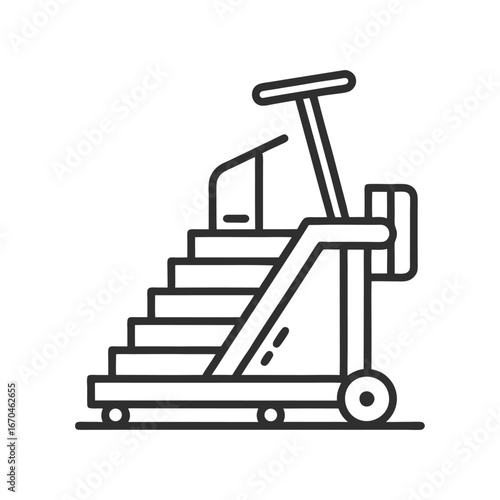 Stair Climber Exercise Machine Line Icon