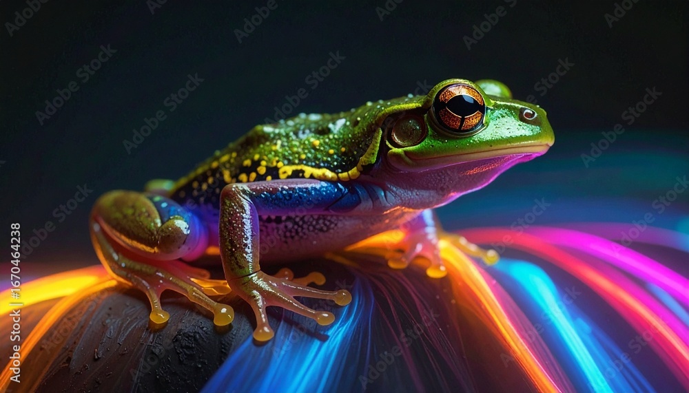 Naklejka premium Frog colorful