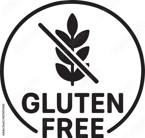 Clear gluten free certification symbol promoting healthy eating and dietary choices for consumers