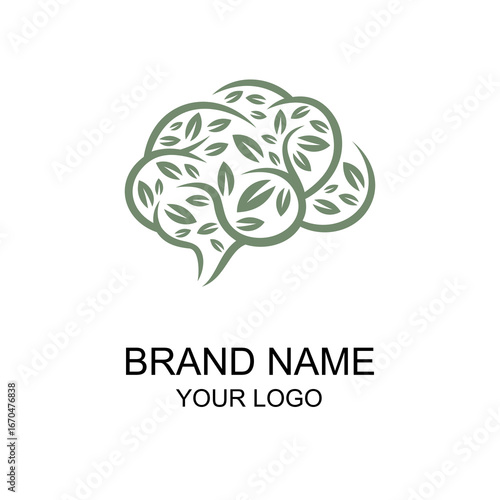 Modern brain tree logo design...