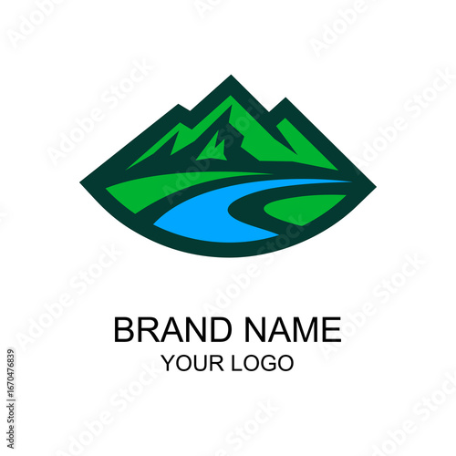 Mountains logo design vector ...