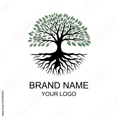 Natural Vector Tree Logo Illu...