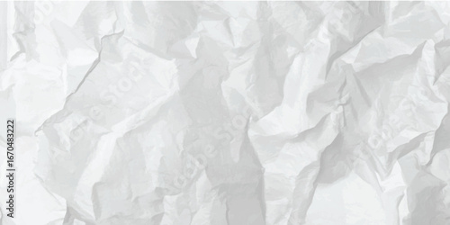 Abstract white design with crumpled paper texture background. old white paper texture design and vector design	
