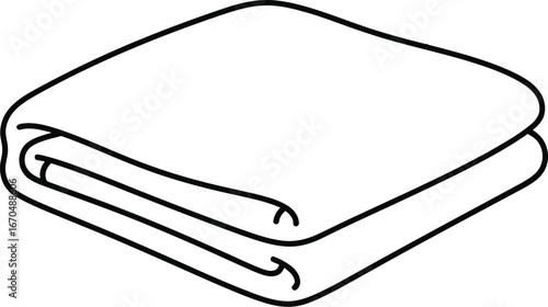 Neatly folded white towel perfect for bathroom decor or spa and relaxation themes