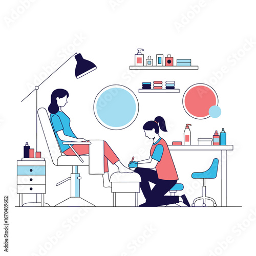 Professional nail care services and beauty treatments for clients seeking relaxation and pampering