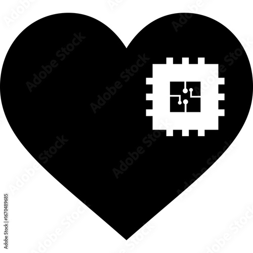 Slika na platnu love with cheep icon