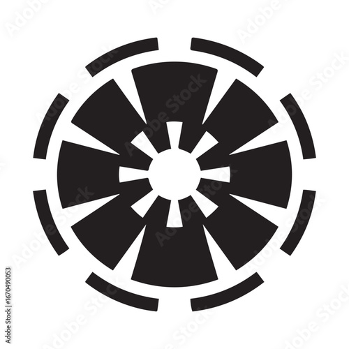 Galactic Empire emblem solid icon, star wars concept, imperium, glyph style icon for mobile concept and web design. Vector black silhouette. with white background