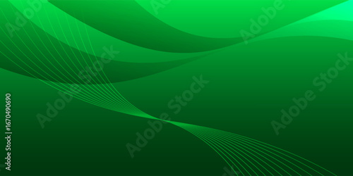 Emerald green gradient background with flowing sine waves and gentle light diffusion showcases movement and layered depth in a soothing, organic design
