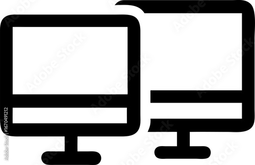 Modern desktop computer setup with two large monitors and a clean workspace