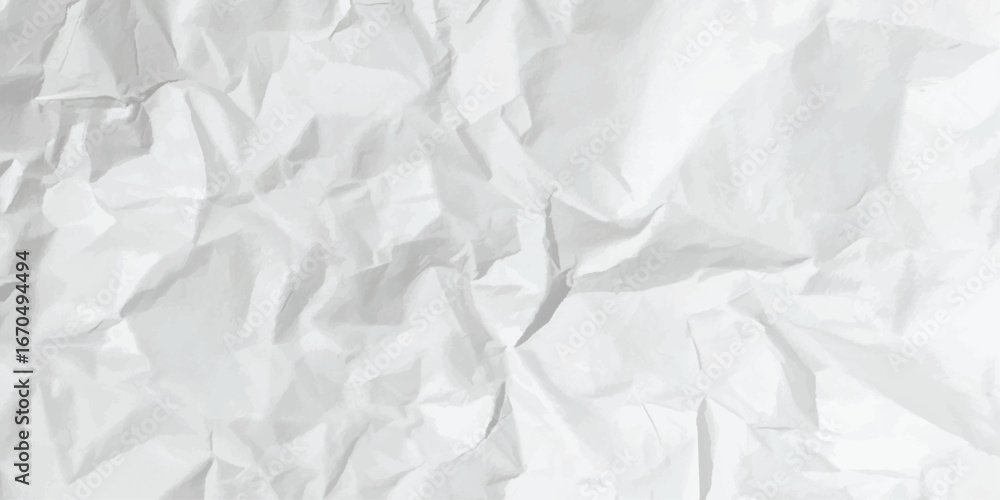 Obraz premium Abstract white design with crumpled paper texture background. old white paper texture design and vector design 