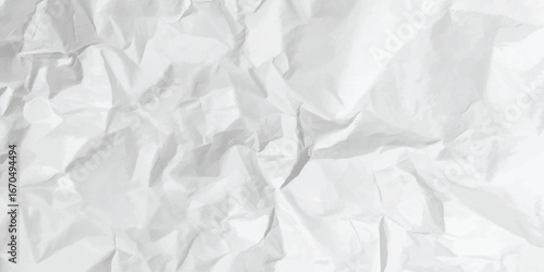 Abstract white design with crumpled paper texture background. old white paper texture design and vector design	
