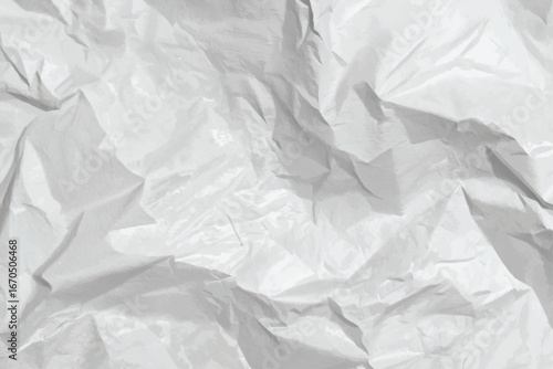 	 Abstract white design with crumpled paper texture background. old white paper texture design and vector design