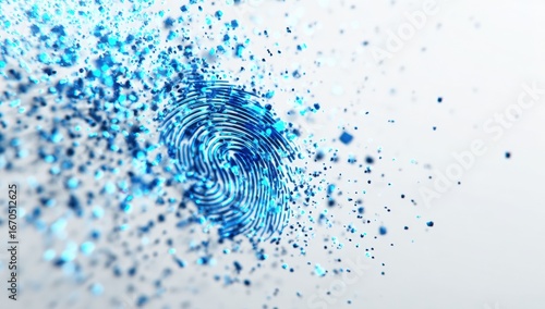 Abstract fingerprint graphic on white background