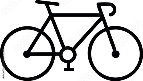 bike icon. Silhouette of a racing bike