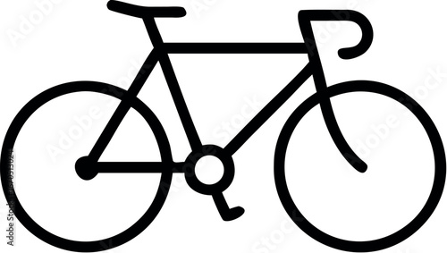 bike icon. Silhouette of a racing bike