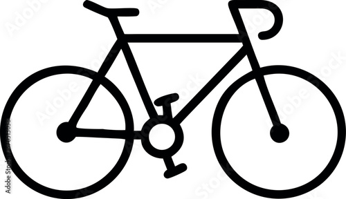 bike icon. Silhouette of a racing bike