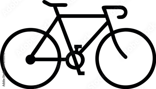 bike icon. Silhouette of a racing bike
