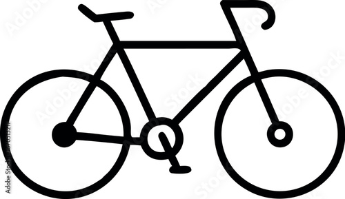 bike icon. Silhouette of a racing bike