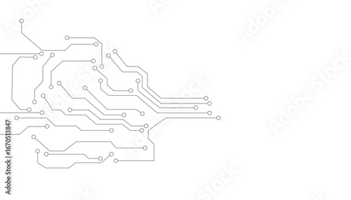 Abstract background with technology circuit board texture. Electronic motherboard illustration. Communication and engineering concept. Vector illustration