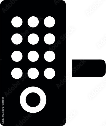 Smart lock with keypad flat icon vector