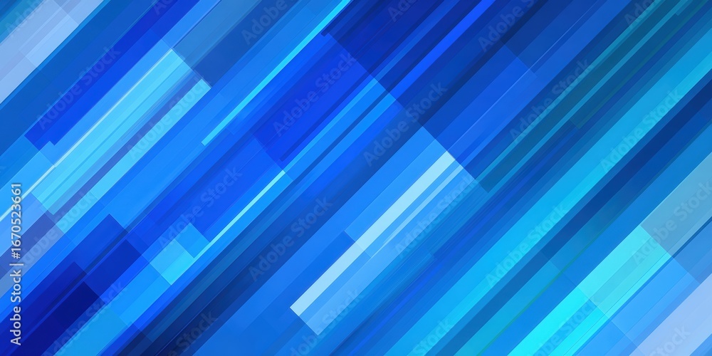 Fototapeta premium Abstract diagonal stripes of varying shades of blue