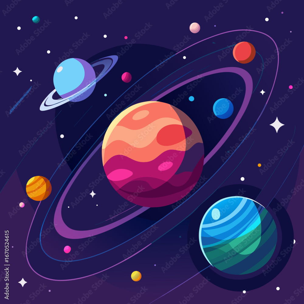Naklejka premium planet earth in space