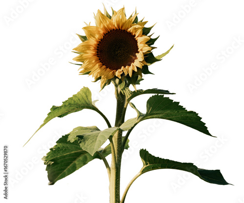 Sun flower isolated, png with no background.