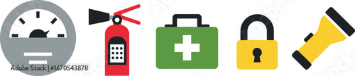 Essential Safety Equipment Icons for Emergency Preparedness

