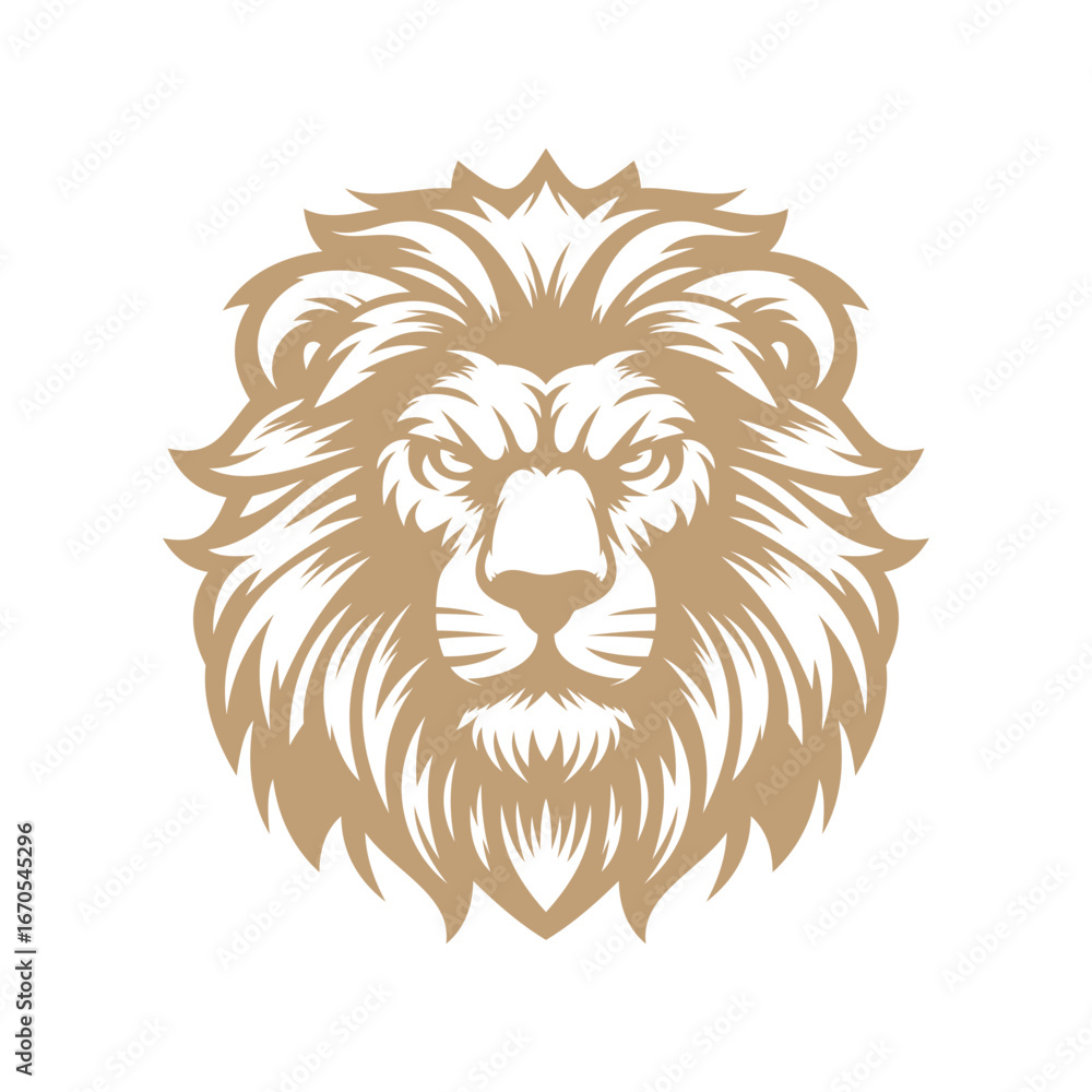 Obraz premium lion head vector illustration