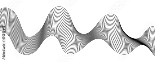 Abstract grey, white smooth element swoosh speed wave modern stream background. Wave with lines created using blend tool.Vector illustration. Design template for cover, business ,postcard certificate.