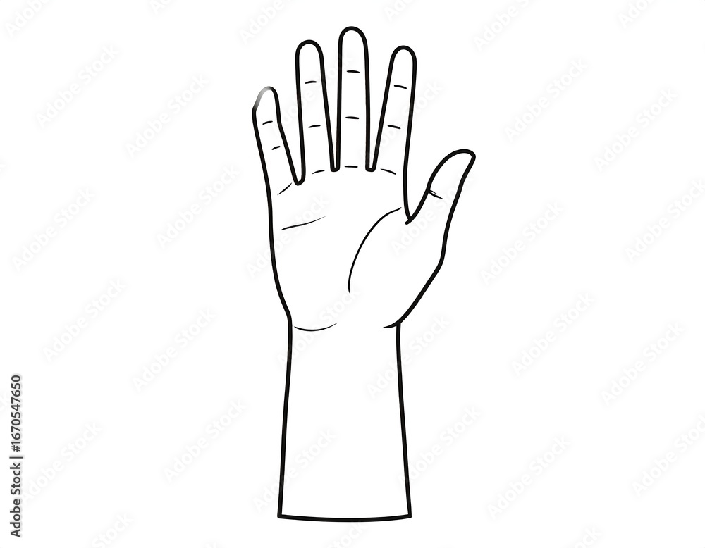 Fototapeta premium Hand illustration in a simple style