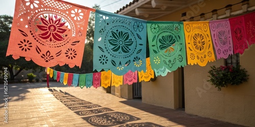 Colorful Papel Picado Banne...