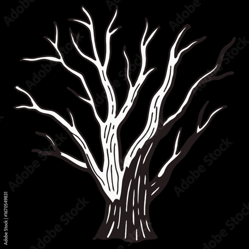 silhouette of tree