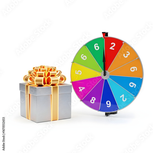 Prize Wheel and Gift: Lucky Draw Concept