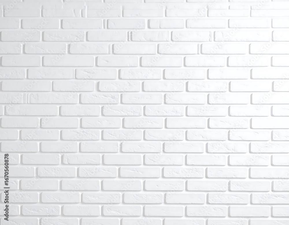 Fototapeta premium Plain white brick wall texture