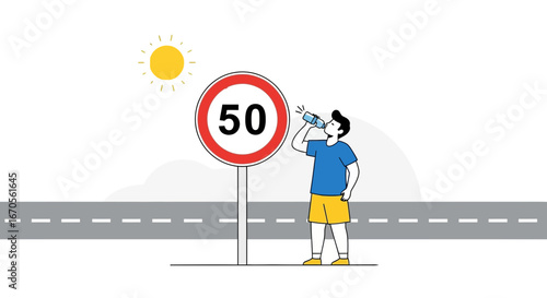 Stay Hydrated While Exercising Outdoors During Hot Weather Near Speed Limit