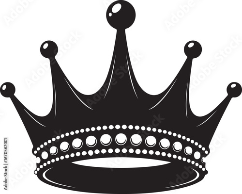 Crown royal monarchy coronation symbol silhouette vector