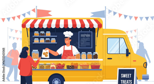 Sweet Treats And Goodies From Food Truck Bring Joy And Delight