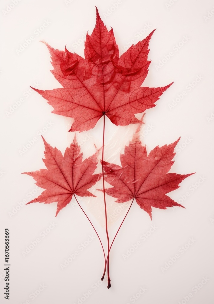 Fototapeta premium Real Pressed red maple leaves plant leaf tree.