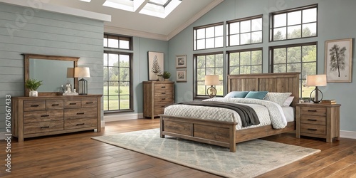Rustic Farmhouse Bedroom Se...