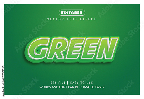 New Editable Green text effect design