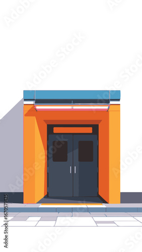 Ancient building front arch architecture