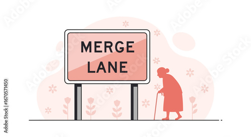 The Last Milestone An Illustration of Aging and the Inevitable Merge Lane