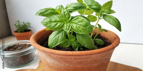 Terracotta Potted Basil Clo...