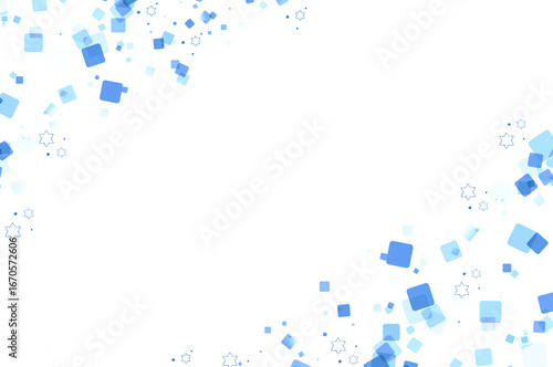 Blue Geometric Star Frame Background