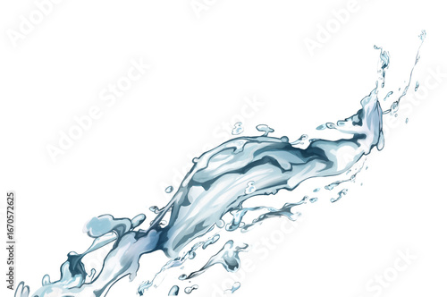 Dynamic Water Splash Illustration