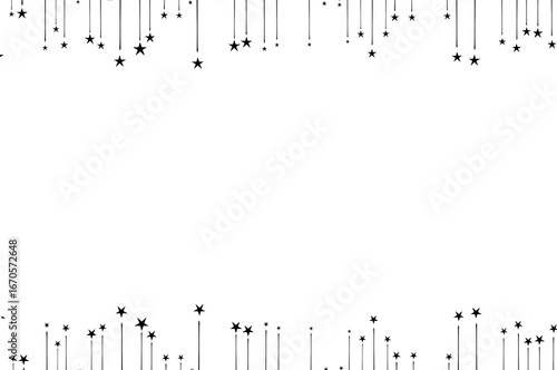 Hanging Stars Border Frame Background
