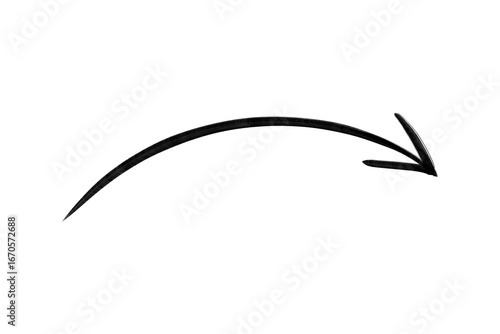 Doodle Curved Arrow Symbol Design